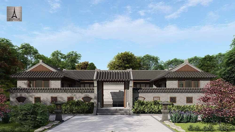一层轻钢别墅三合院